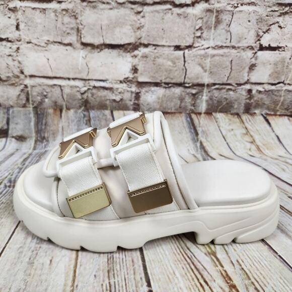 Bottega Veneta Flash Buckle Sandals in String Cream Size 38 US 8 With Box - Picture 2 of 12
